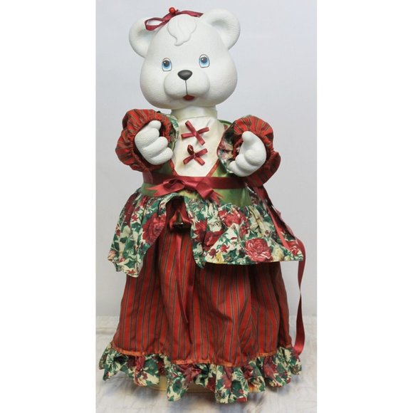 VTG 80s Working Christmas Animate Mouse 24.5" Standing Holiday Seasonal Decor - Picture 1 of 8